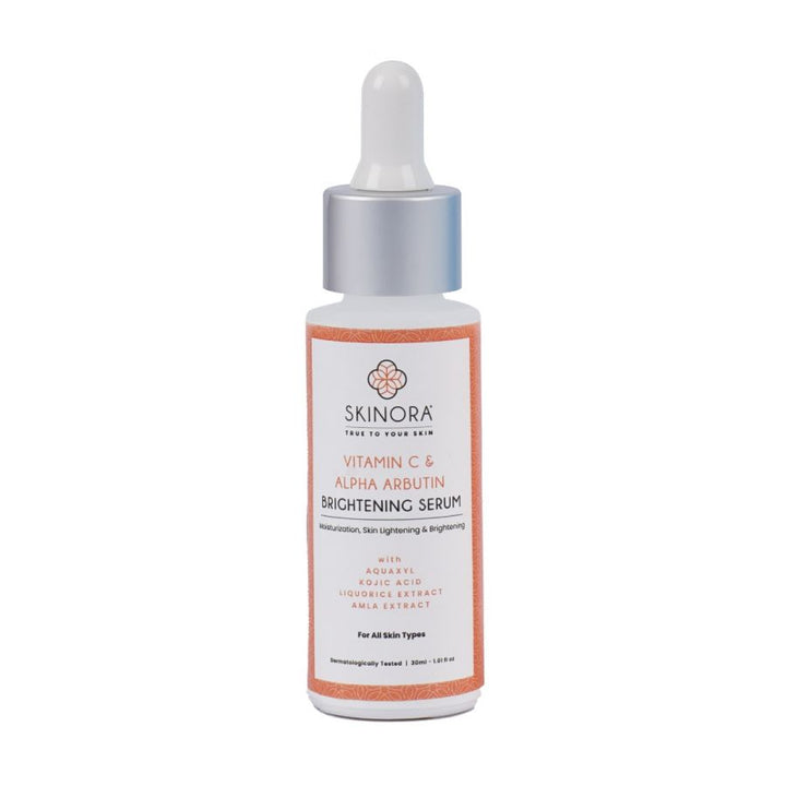 Skinora Vitamin C & Alpha Arbutin Brightening Serum| Moisturization and Skin Brightening| For All Skin Types