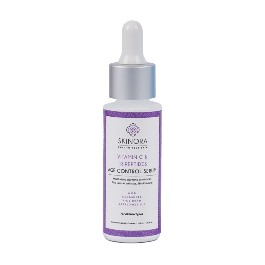 Skinora Vitamin C & Tripeptides Age Control Serum |Diminishes Fine Lines & Wrinkles| Promotes Skin Renewal| For All Skin Types