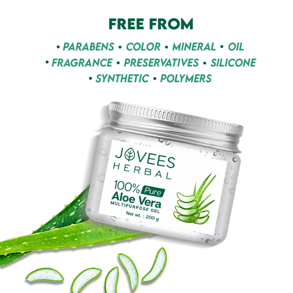 Jovees 100% Pure Aloe Vera Multipurpose Gel For Face, Skin & Hair
