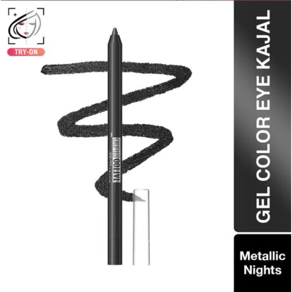 Maybelline New York Tattoo Studio Color Gel Eyeliner Pencil, Lasts Up To 36H (1.2g)
