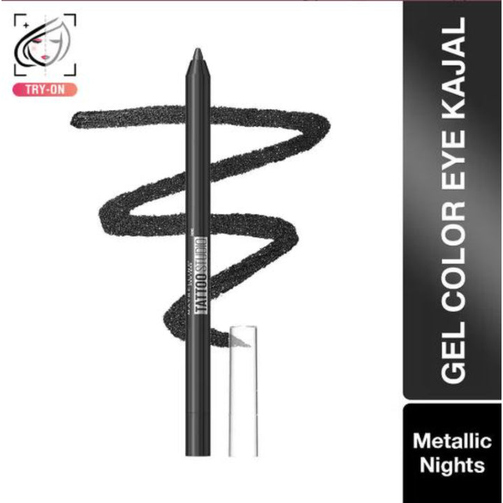 Maybelline New York Tattoo Studio Color Gel Eyeliner Pencil, Lasts Up To 36H (1.2g)