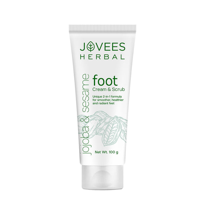 Jovees Foot Care Cream & Scrub | 2-in-1 Formula | Hydrates & Heals