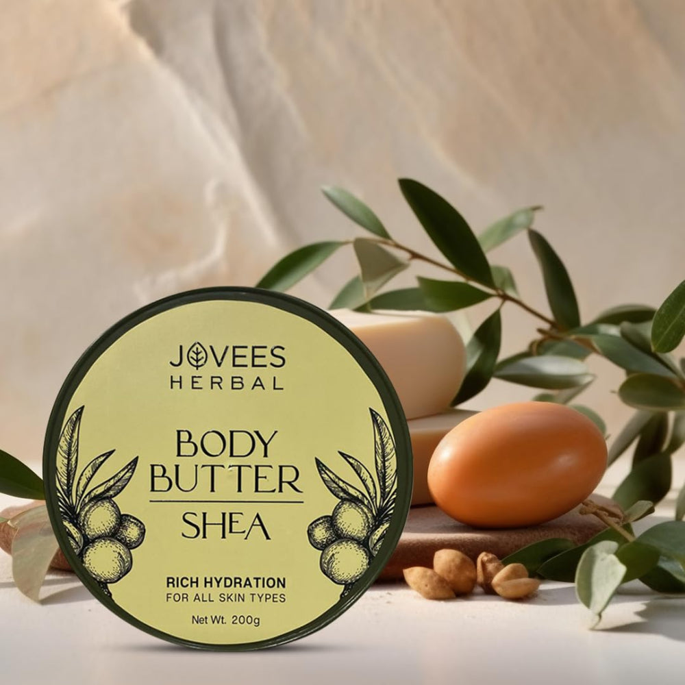 Jovees Shea Body Butter For Dry & Rough Skin | Deep Nourishment, Non-Sticky