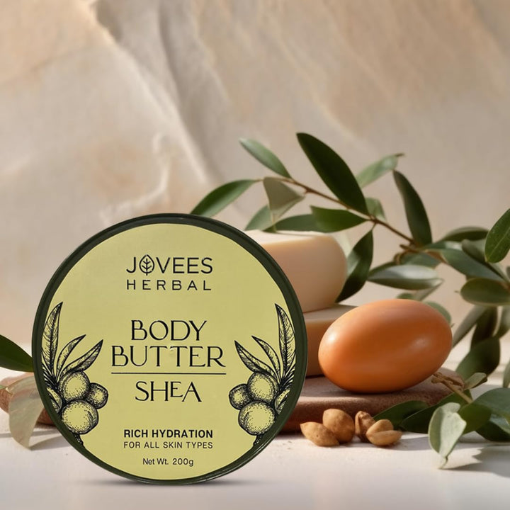 Jovees Shea Body Butter For Dry & Rough Skin | Deep Nourishment, Non-Sticky