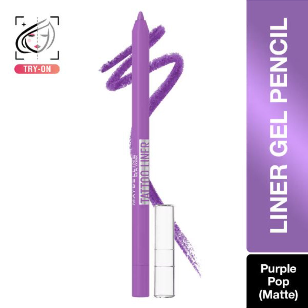 Maybelline New York Tattoo Studio Color Gel Eyeliner Pencil, Lasts Up To 36H (1.2g)