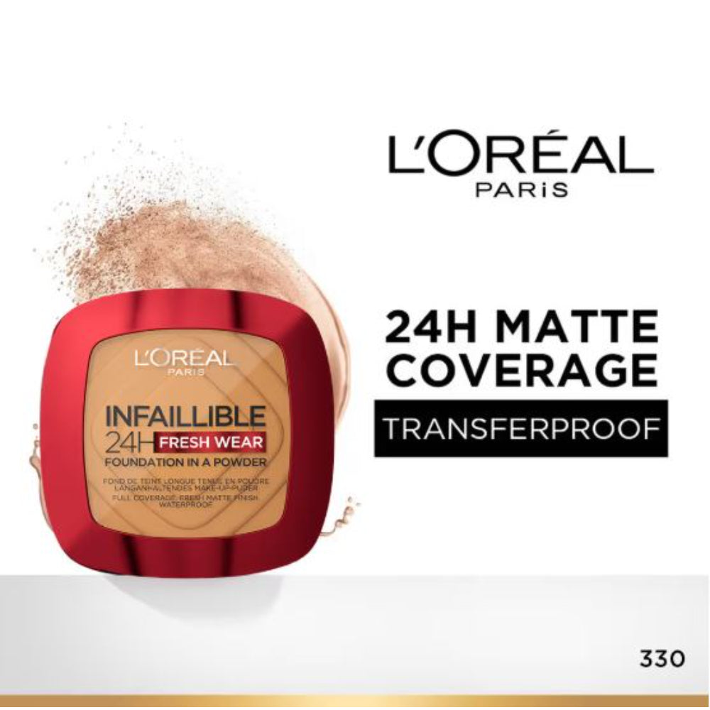 L'Oreal Paris Infallible 24H Fresh Wear Waterproof Powder Foundation (9g)
