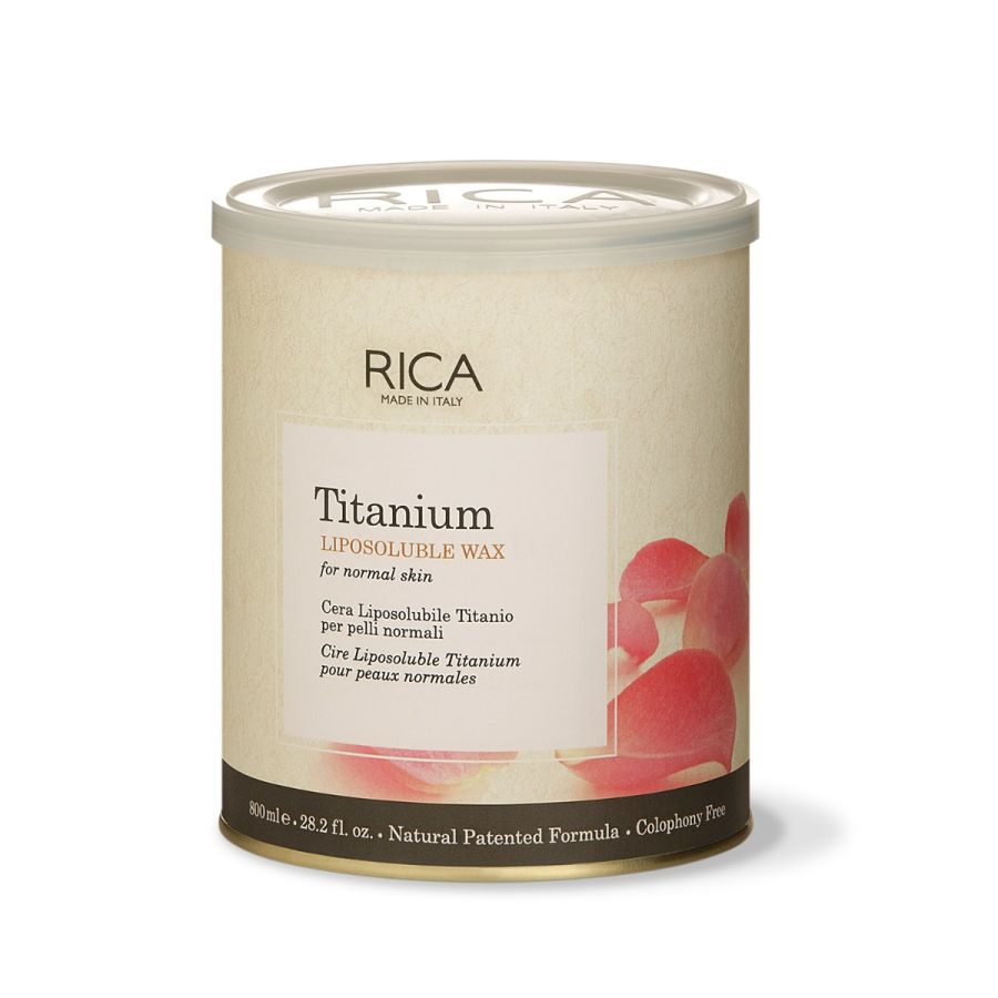 Rica Rose (Titanium) Liposoluble Wax for Women and Men | Quick Legs Hair Removal Waxing Treatment for Normal Skin - 800 ml