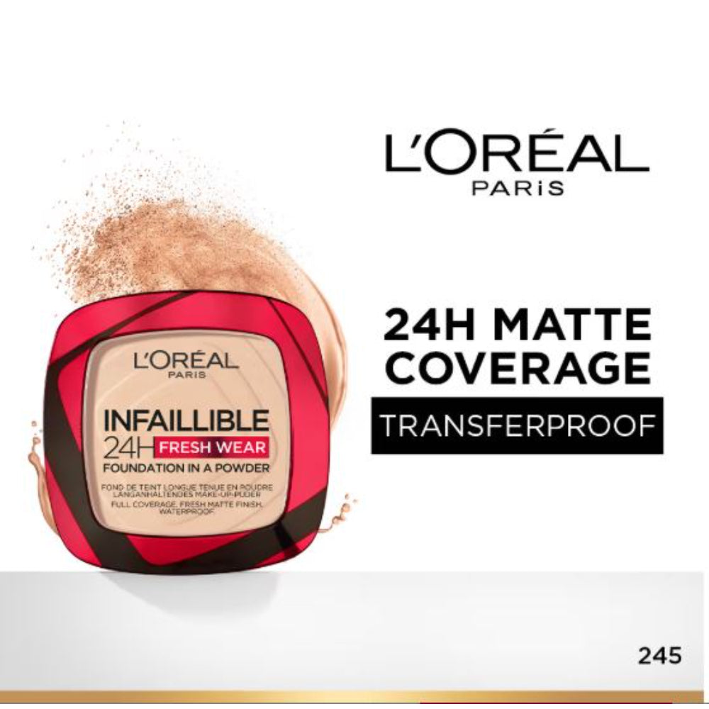 L'Oreal Paris Infallible 24H Fresh Wear Waterproof Powder Foundation (9g)
