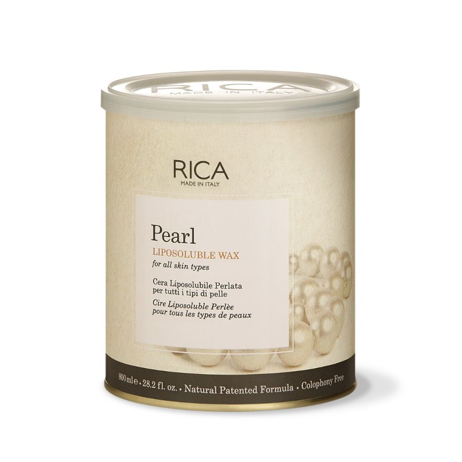 Rica Pearl Liposoluble Painless Hair Removal Wax For Men & Women| Quick & Easy Tan Removal Waxing for All Skin| 800 ml, Pack of 1