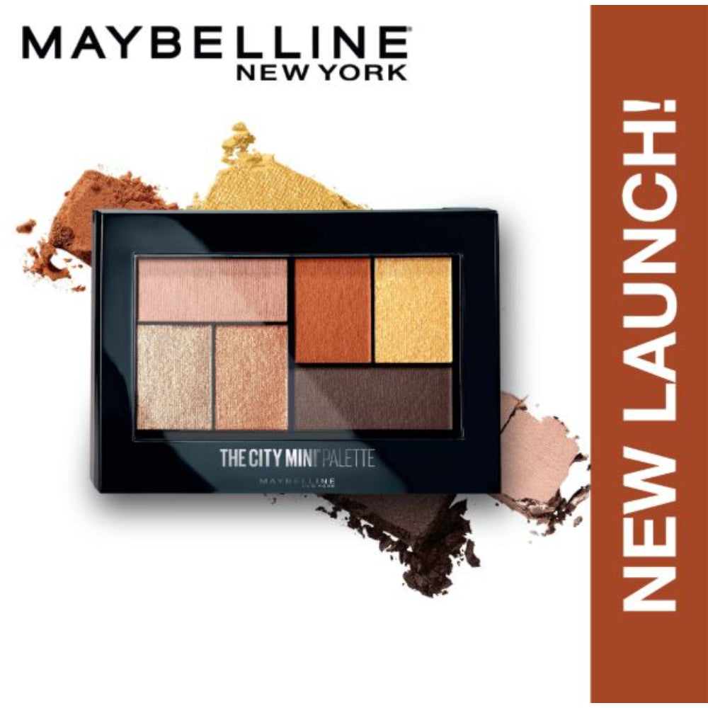 Maybelline New York The City Mini Eyeshadow Palette, Shimmery & Metallic Finish (6.1g)