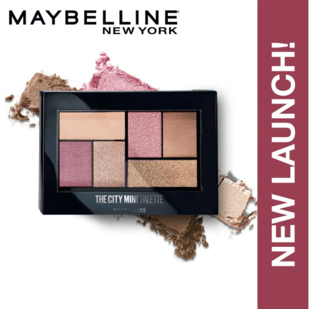 Maybelline New York The City Mini Eyeshadow Palette, Shimmery & Metallic Finish (6.1g)
