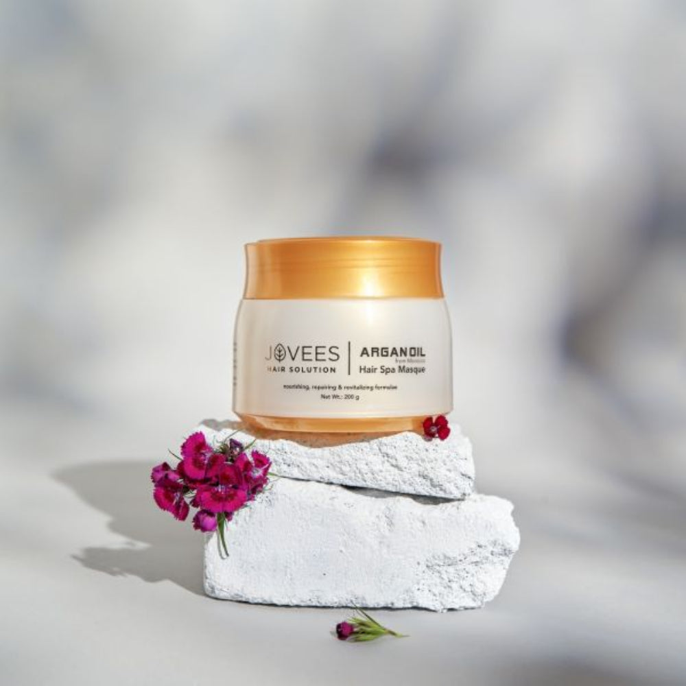 Jovees Argan Oil Hair Spa Masque With Moroccan Argan Oil And Jojoba Oil | Gives Shiny And Smooth Hair For All Hair Types