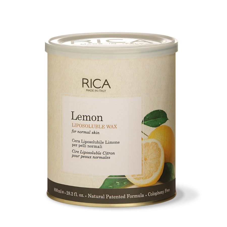 Rica Lemon Liposoluble Painless Hair Removal Wax For Men & Women| Quick & Easy Tan Removal Waxing for Normal Skin| 800 ml, Pack of 1