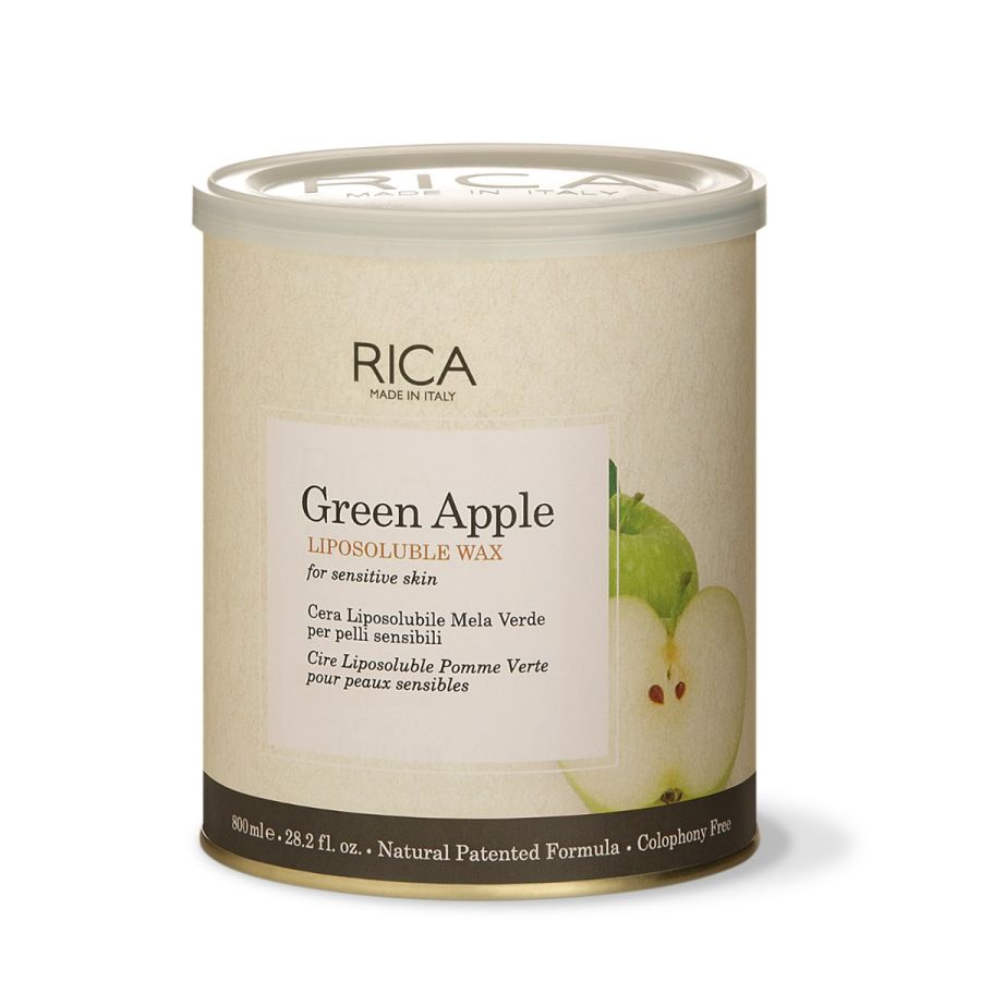 Rica Green Apple Liposoluble Wax For Arms, Underarms, Bikini Line, Upper lips & Sensitive Body Part Hair Removal Waxing Cream for Full Body (800 ml)