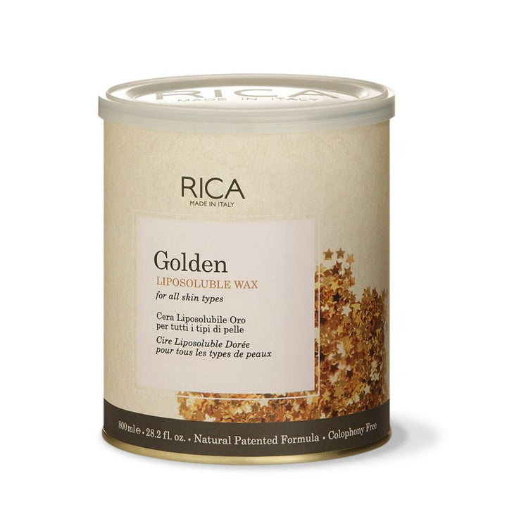 Rica Golden Liposoluble Wax for Men & Women – 800 ml (Pack of 1) | Gentle Hair Removal Wax for Smooth & Radiant Skin, Ideal for All Skin Types