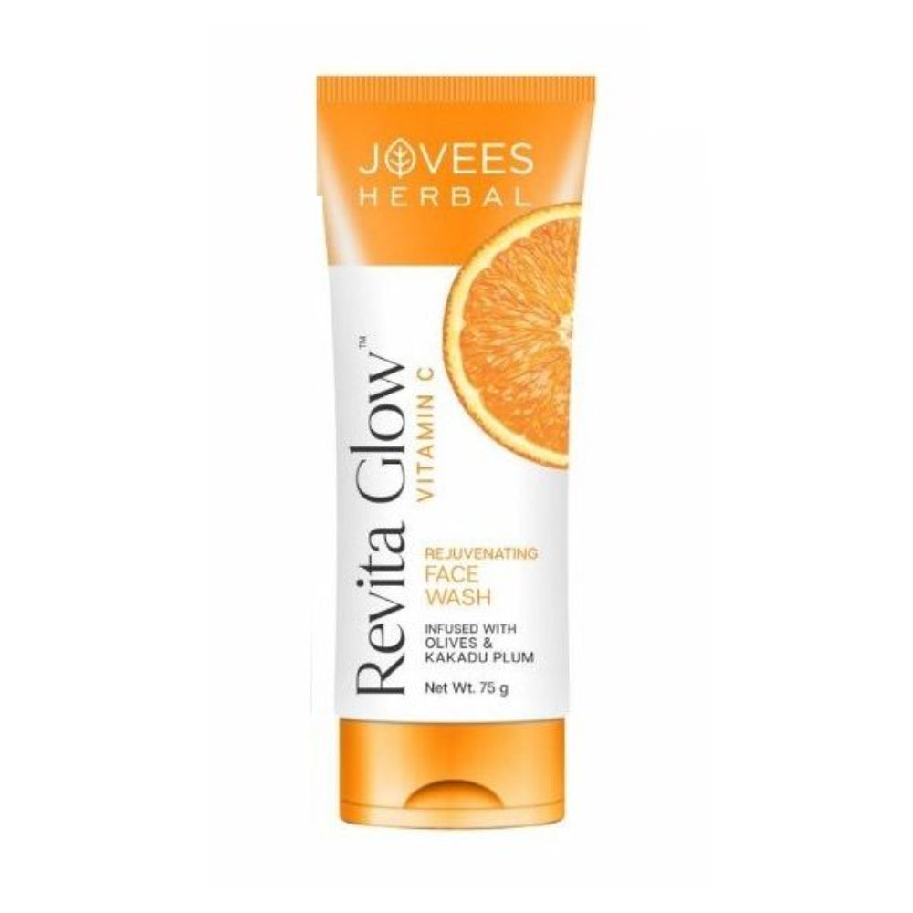 Jovees Revita Glow Vitamin C Face Wash With Olives & Kakadu Plum For Hyperpigmentation And Uneven Skin Tone 75 g