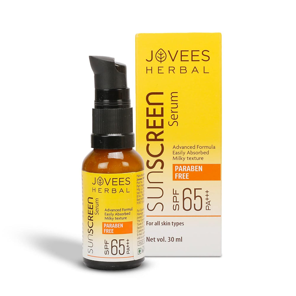 Jovees Sunscreen Face Serum SPF 65 PA+++ | Broad Spectrum Protection 30 ml