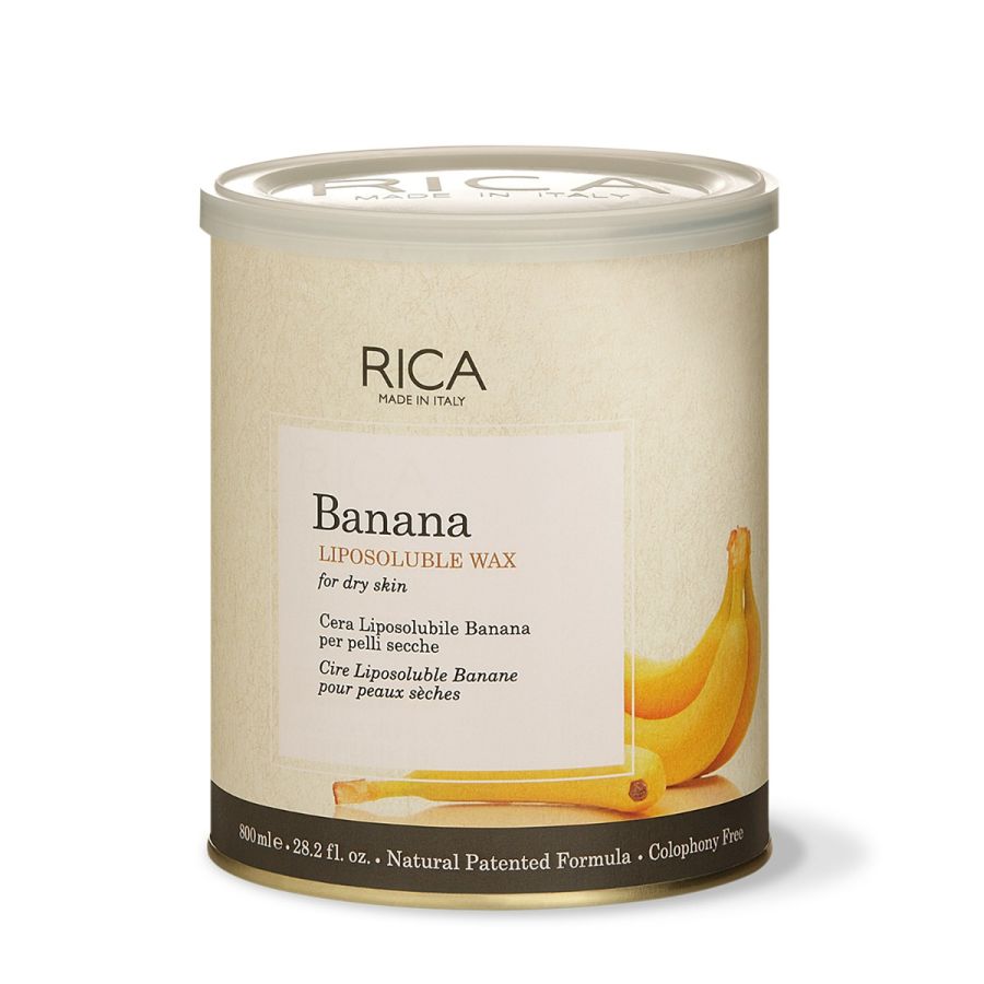 Rica Banana Liposoluble Painless Hair Removal Wax For Men & Women| Quick & Easy Tan Removal Waxing for Dry Skin| 800 ml, Pack of 1