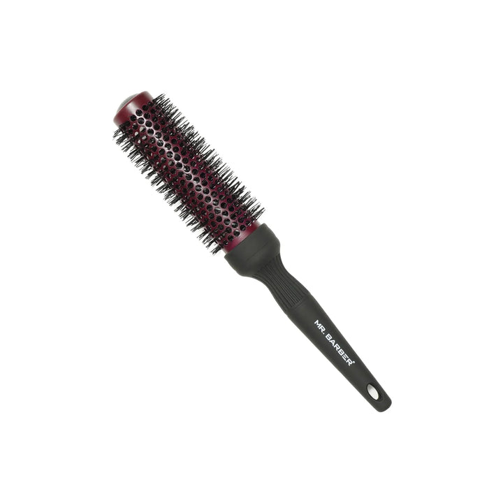 Mr. Barber Pro XL 33 mm Ceramic Thermal Ion Hair Brush Comb For Men & Women MB-XL33 | Ergonomic & Lightweight Heat Resistant Brush - 1 Piece