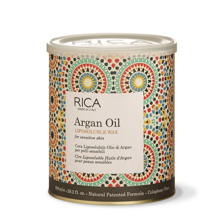 Rica Argan Liposoluble Painless Hair Removal Wax For Men & Women| Quick & Easy Tan Removal Waxing for Sensitive Skin| 800 ml, Pack of 1