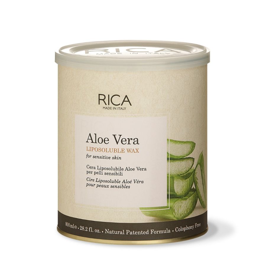 Rica Aloe Vera Liposoluble Painless Hair Removal Wax For Men & Women| Quick & Easy Tan Removal Waxing for Sensitive Skin| 800 ml, Pack of 1