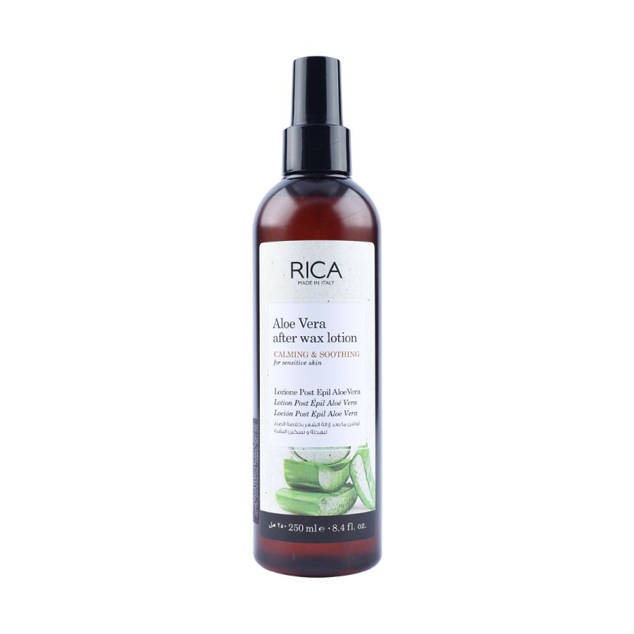 Rica Aloe Vera After Wax Body Lotion for Sensitive Skincare with Sun flower Oil, Jojoba Oil & Vitamin E - 250ml