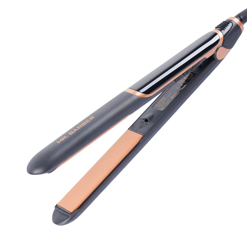 Mr. Barber Ultra Straits Pro Hair Straightener With Anti-Static Technology & Flat Ceramic Iron (Black)