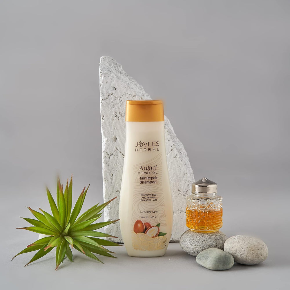 Jovees Argan Kernal Oil Hair Repair Shampoo | Strengthens | Repairs 300 ML