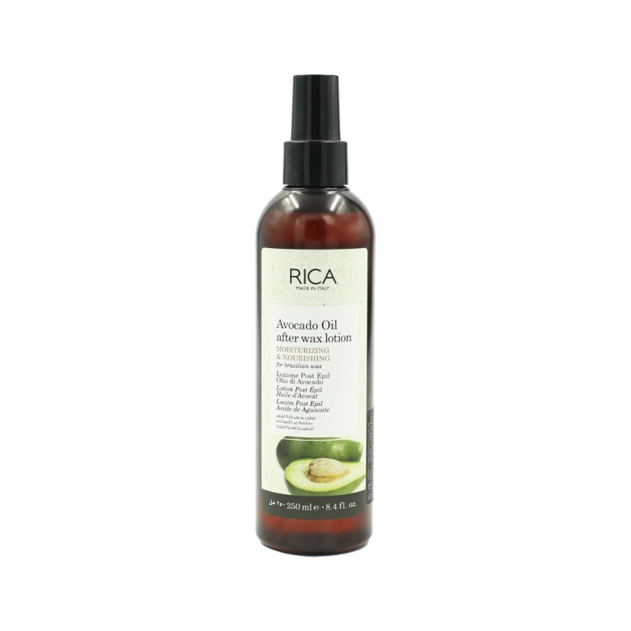 Rica Avocado Oil After Wax Lotion for Men & Women – Moisturizing & Soothing Post-Wax Care (250 ml) | Nourishes Sensitive Skin & Removes Wax Residue