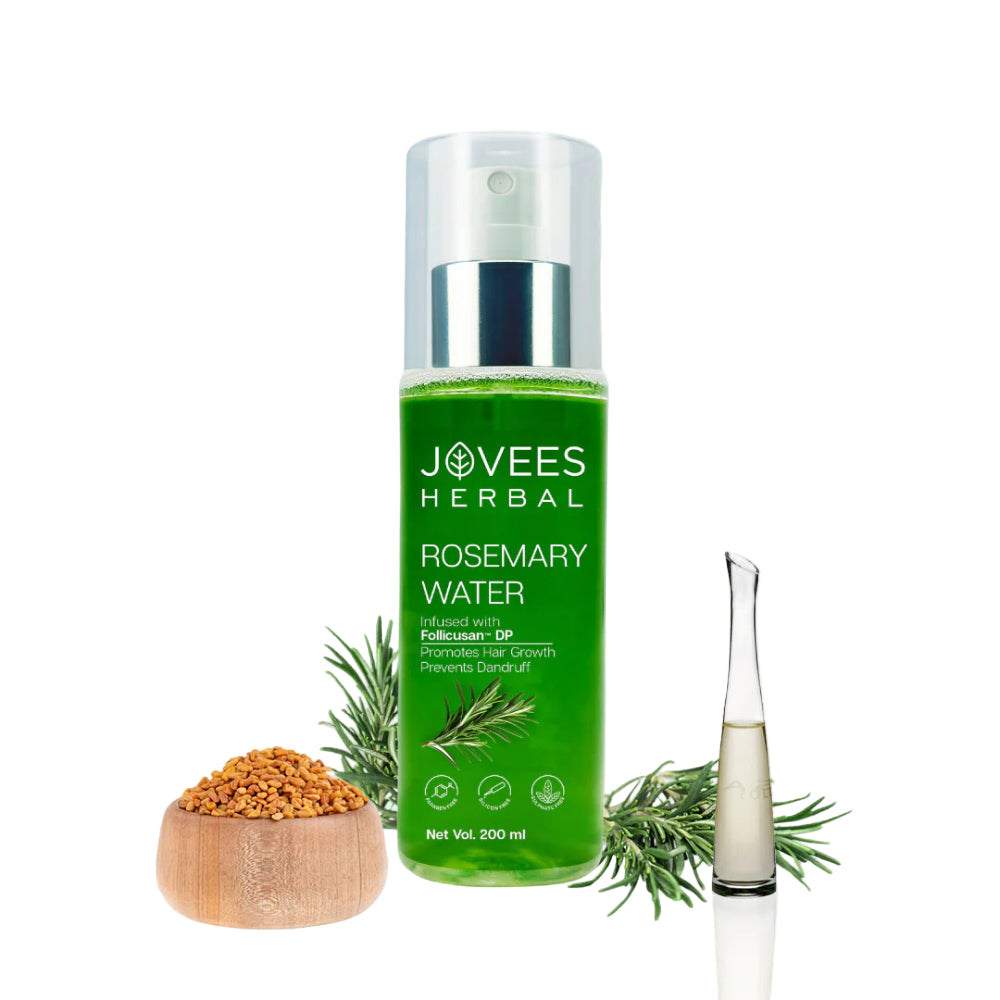 Jovees Rosemary Water Hair Growth Spray | Controls Hair Fall | Increases Hair Density | Fights Dandruff | Lightweight & Non-Greasy | For Men & Women