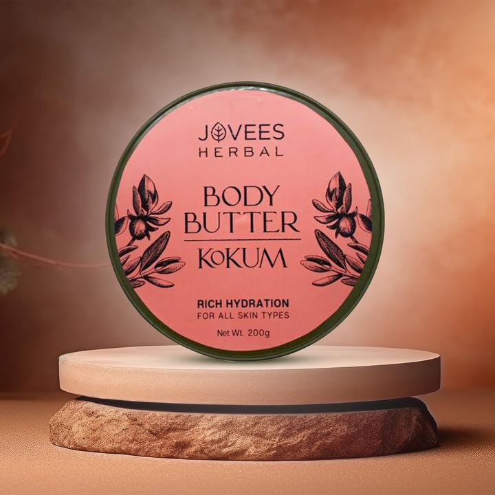 Jovees Kokum Body Butter For Dry & Rough Skin | Deep Nourishment, Non-Sticky