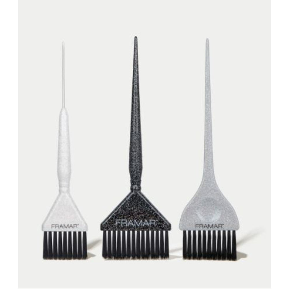 Framar - Family Pack Brush Set - set of 3 color brushes Glitter