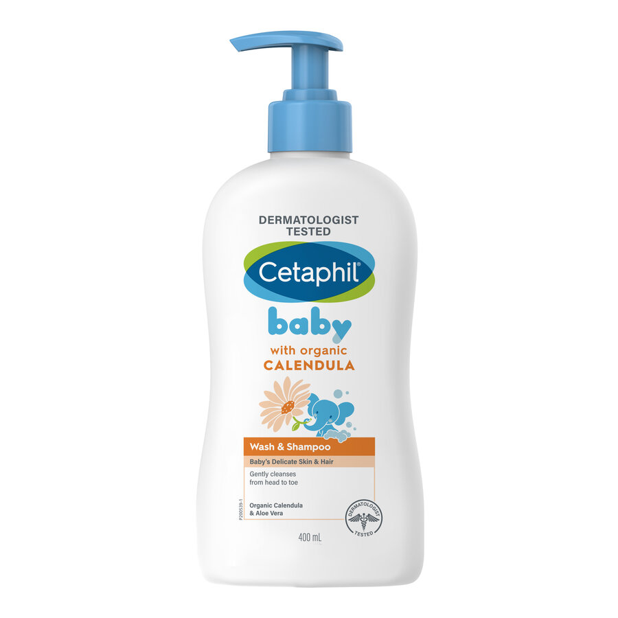 Cetaphil Baby Wash & Shampoo with Organic Calendula – Gentle Head-to-Toe Care