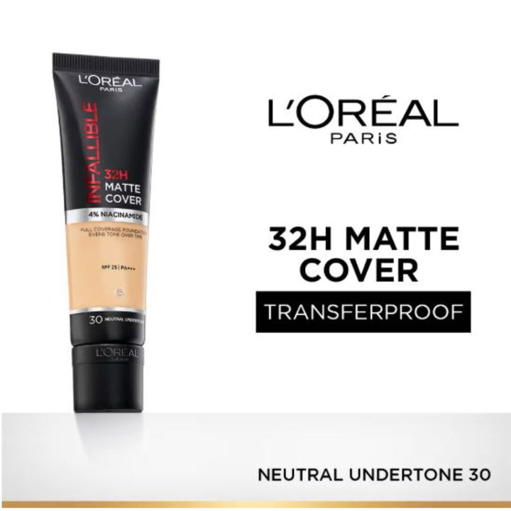 L'Oreal Paris Infallible 32H Matte Cover Liquid Foundation (30 ml)