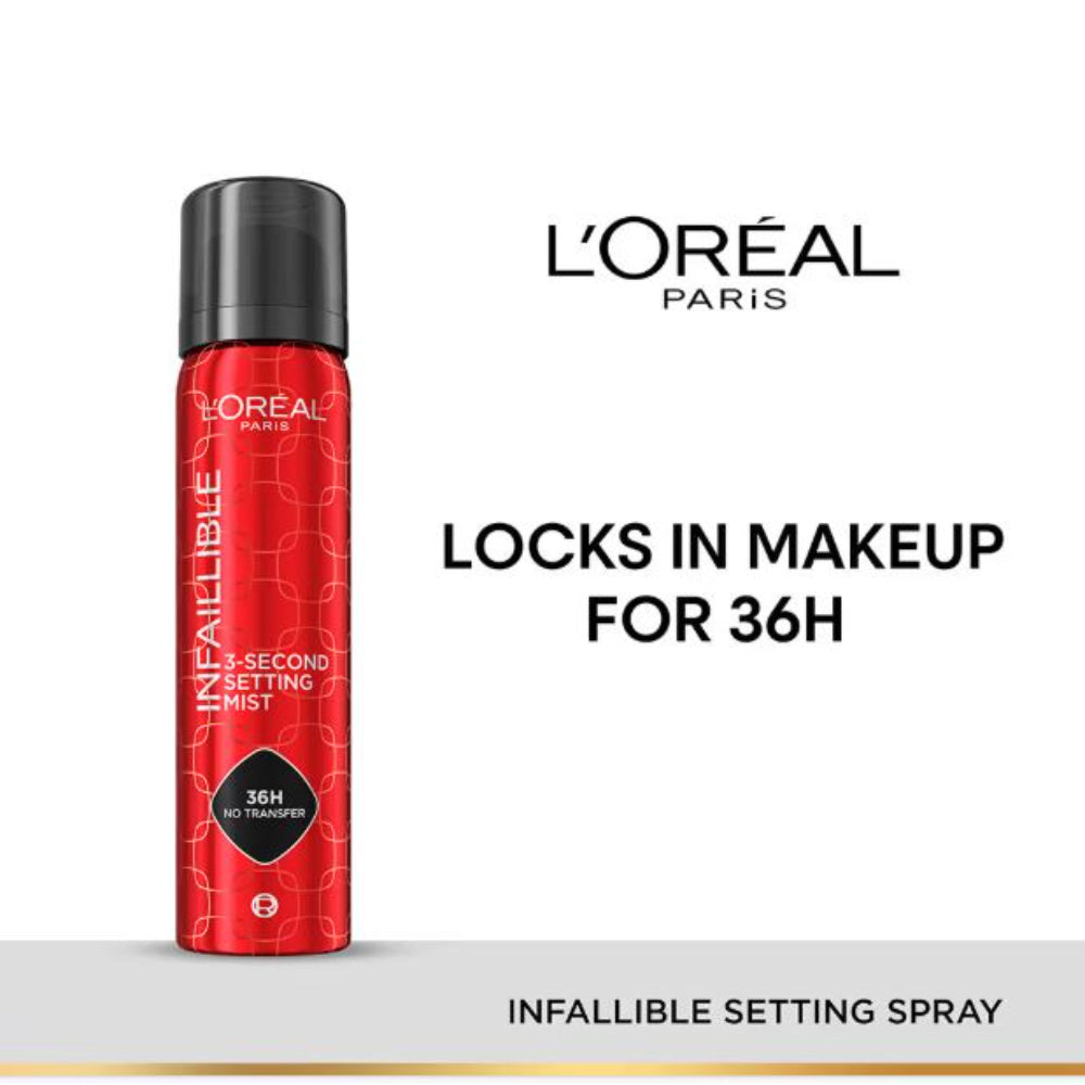 L'Oreal Paris Infallible 3-Second Setting Spray, 36hr Long Lasting Makeup