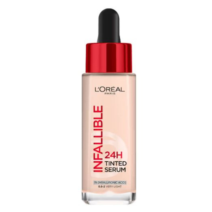 L’Oreal Paris Infallible 24H Tinted Serum Foundation, Lightweight, Dewy & Radiant (30 ml)