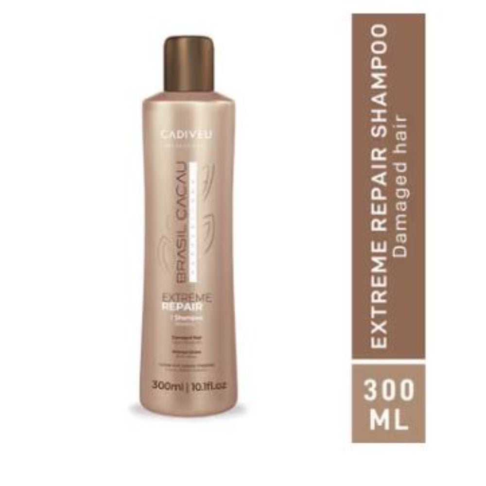 Cadiveu - Brasil Cacau Professional Extreme Repair Shampoo Sulfate Free For Damaged Hair (300ml)