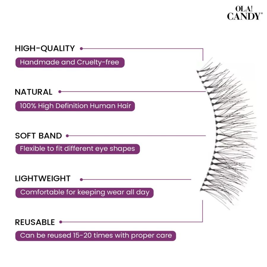 Ola Candy Love Affair Human Hair False Lash-201 (1 Pair)