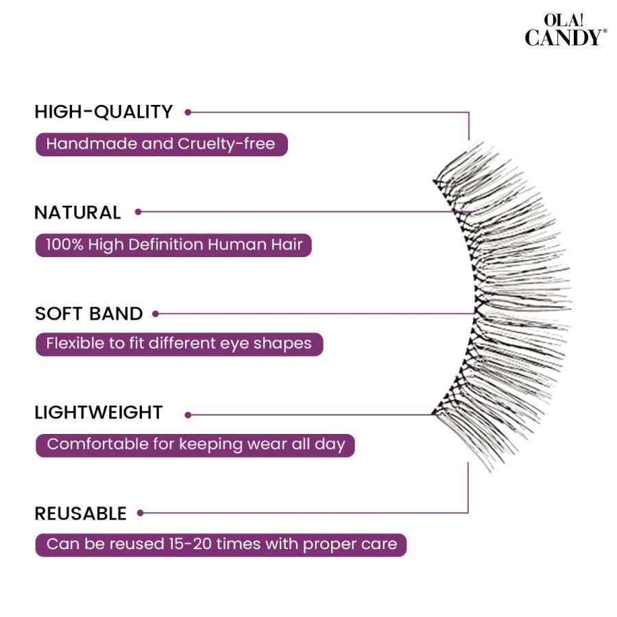 Ola Candy Chic Human Hair False Lash-205 (1 Pair)