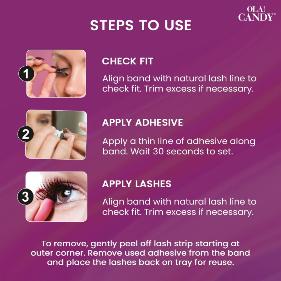 Ola Candy Chic Human Hair False Lash-205 (1 Pair)