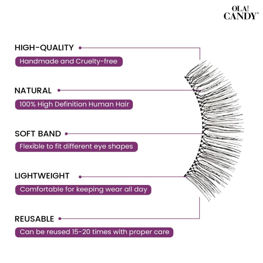 Ola Candy Prom Nights Human Hair False Lash-210 (1 Pair)