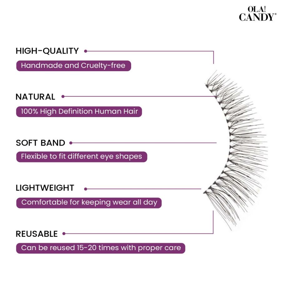 Ola Candy Starlit Human Hair False Lash-217 (1 Pair)