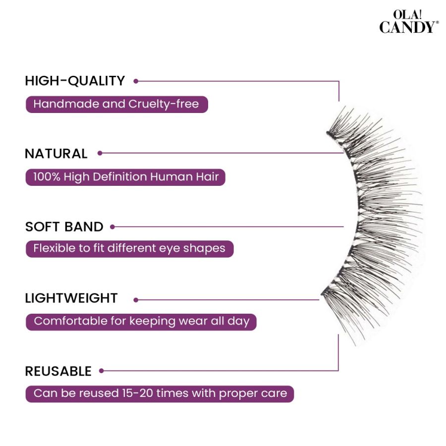 Ola Candy Flirtatious Human Hair False Lash-220 (1 Pair)
