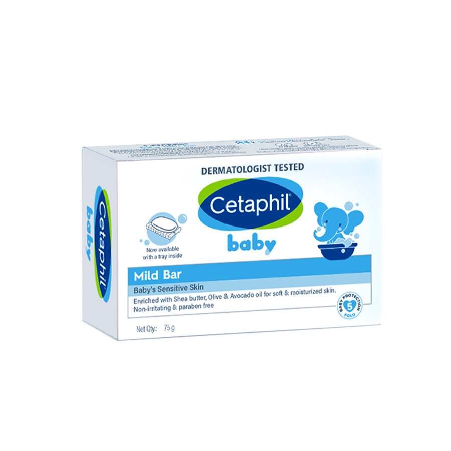 Cetaphil Baby Mild Bar – Gentle Cleansing & Natural Moisturization for Delicate Skin
