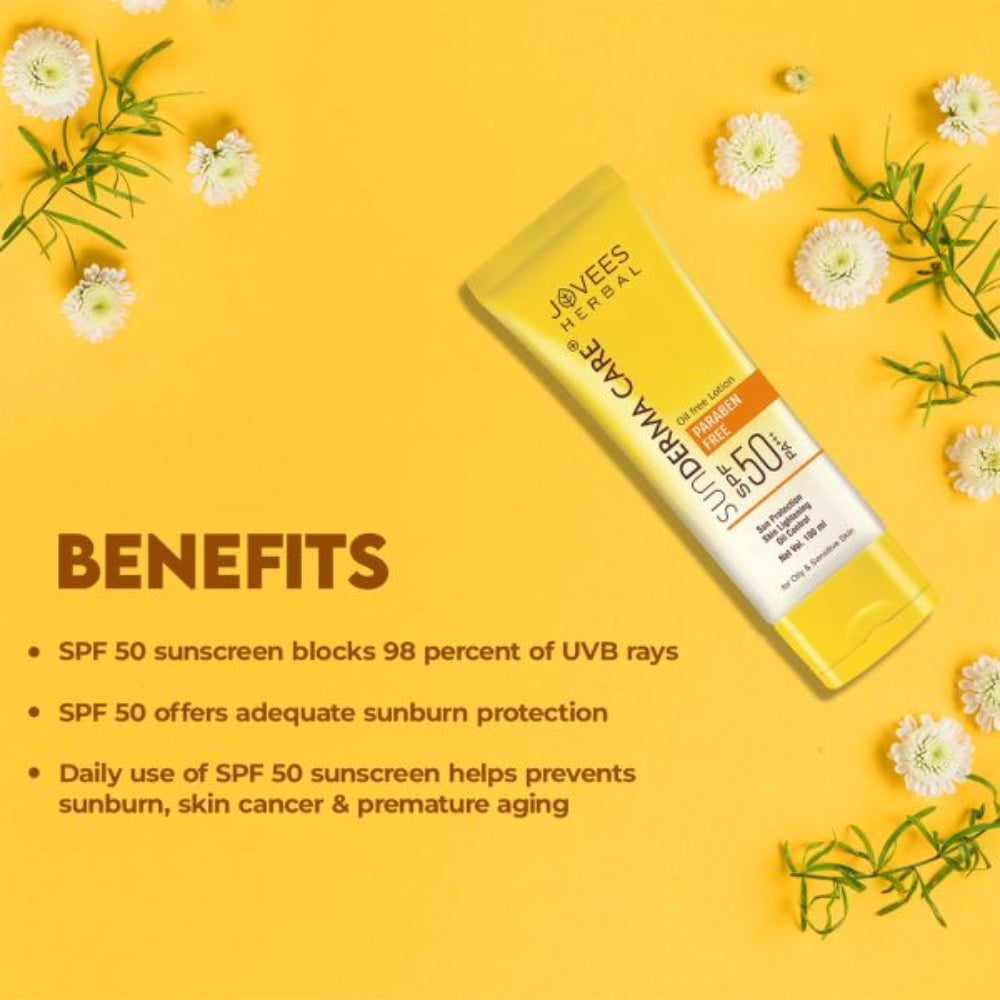 Jovees Sun Derma Care Lotion SPF 50 PA+++ Broad Spectrum | Quick Absorption 100 ml