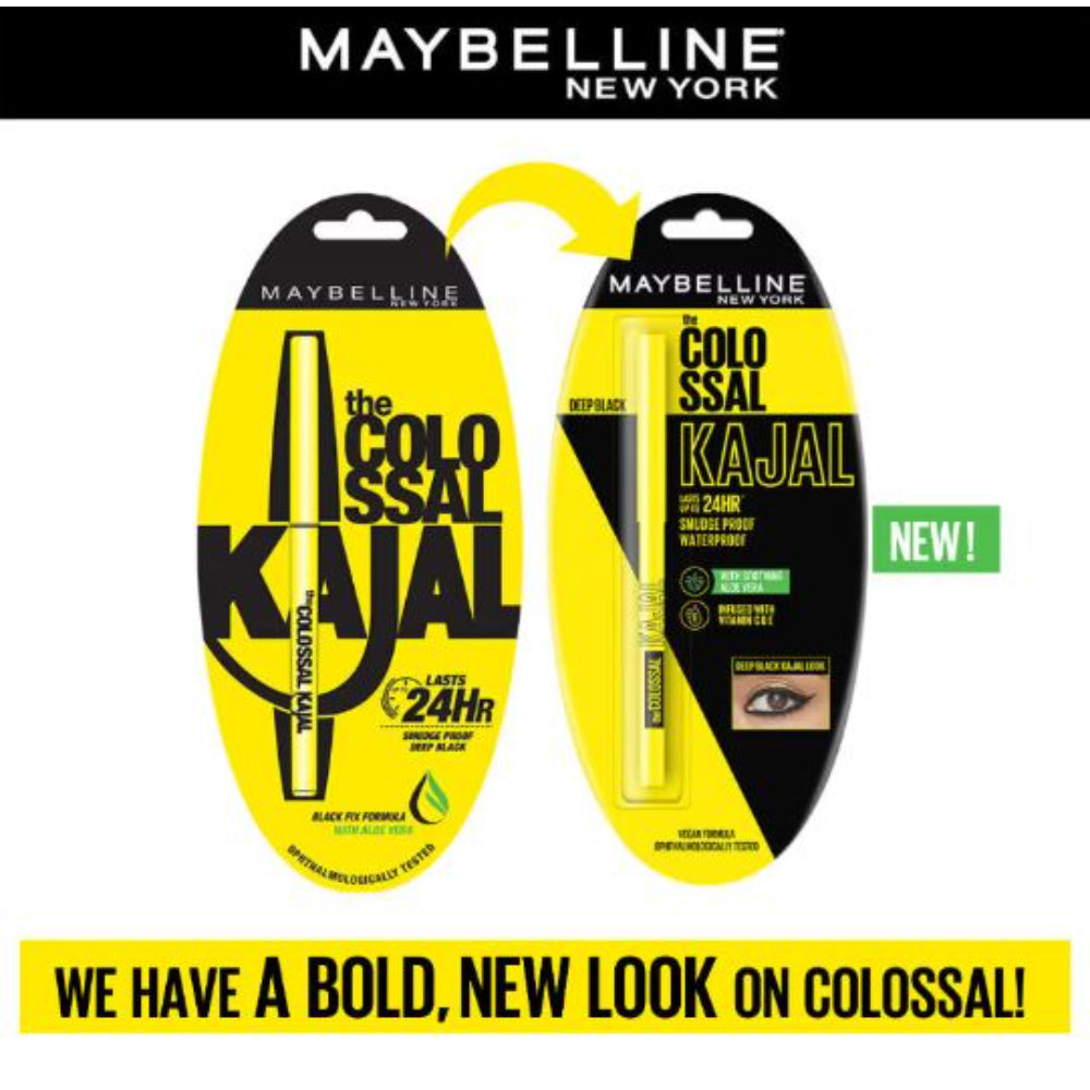 Maybelline New York The Colossal Kajal, Smudgeproof & Waterproof Lasts Up To 24H (0.35g)