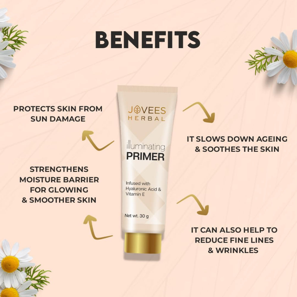 Jovees Illuminating Primer Infused With Hyaluronic Acid & Vitamin E - 30g