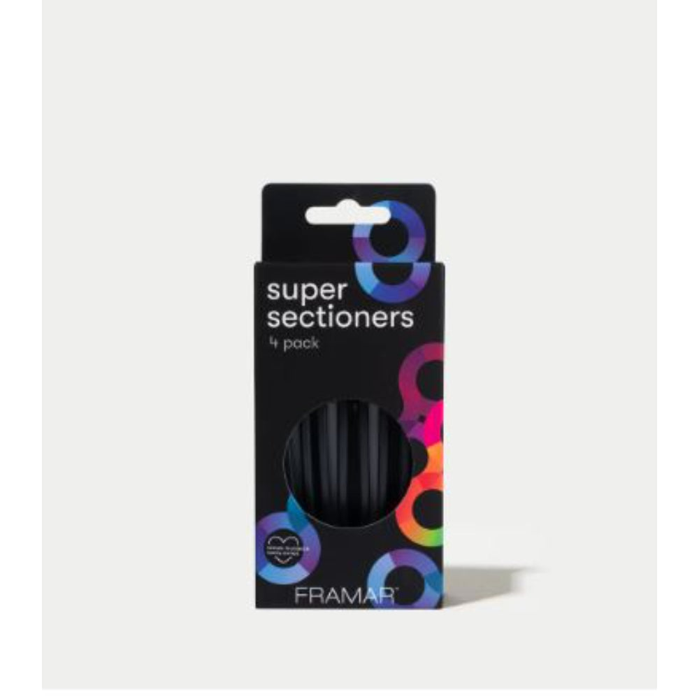 Framar - Super Sectioner Clips - Black Pack of 4