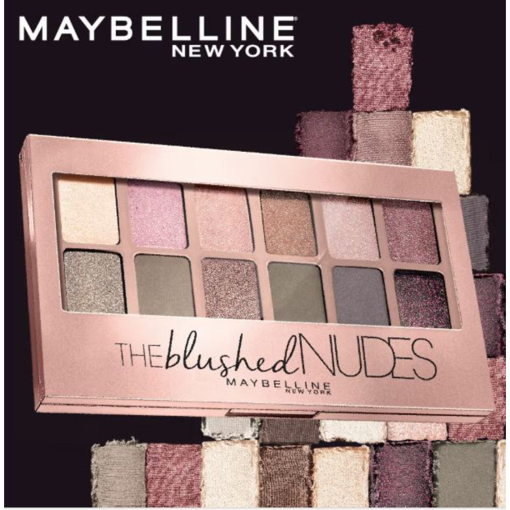 Maybelline New York The Blushed Nudes Eyeshadow Palette, 12 Highly Blendable Shades (9g)