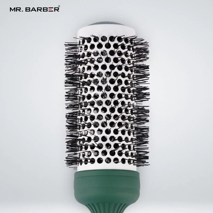Mr. Barber Green Ceramic Ion Thermal Brush 43mm | Professional Hair Styling Brush - 1 Piece